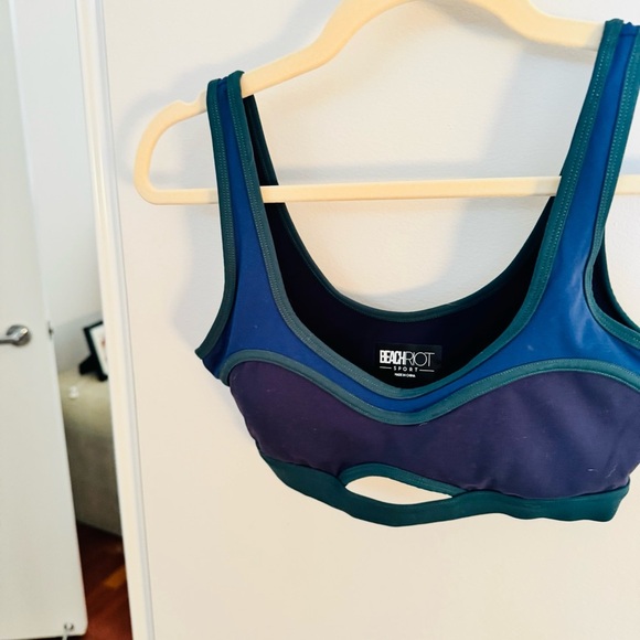 Beach Riot Moxie Top - Wintergreen Colorblock - Picture 5 of 7